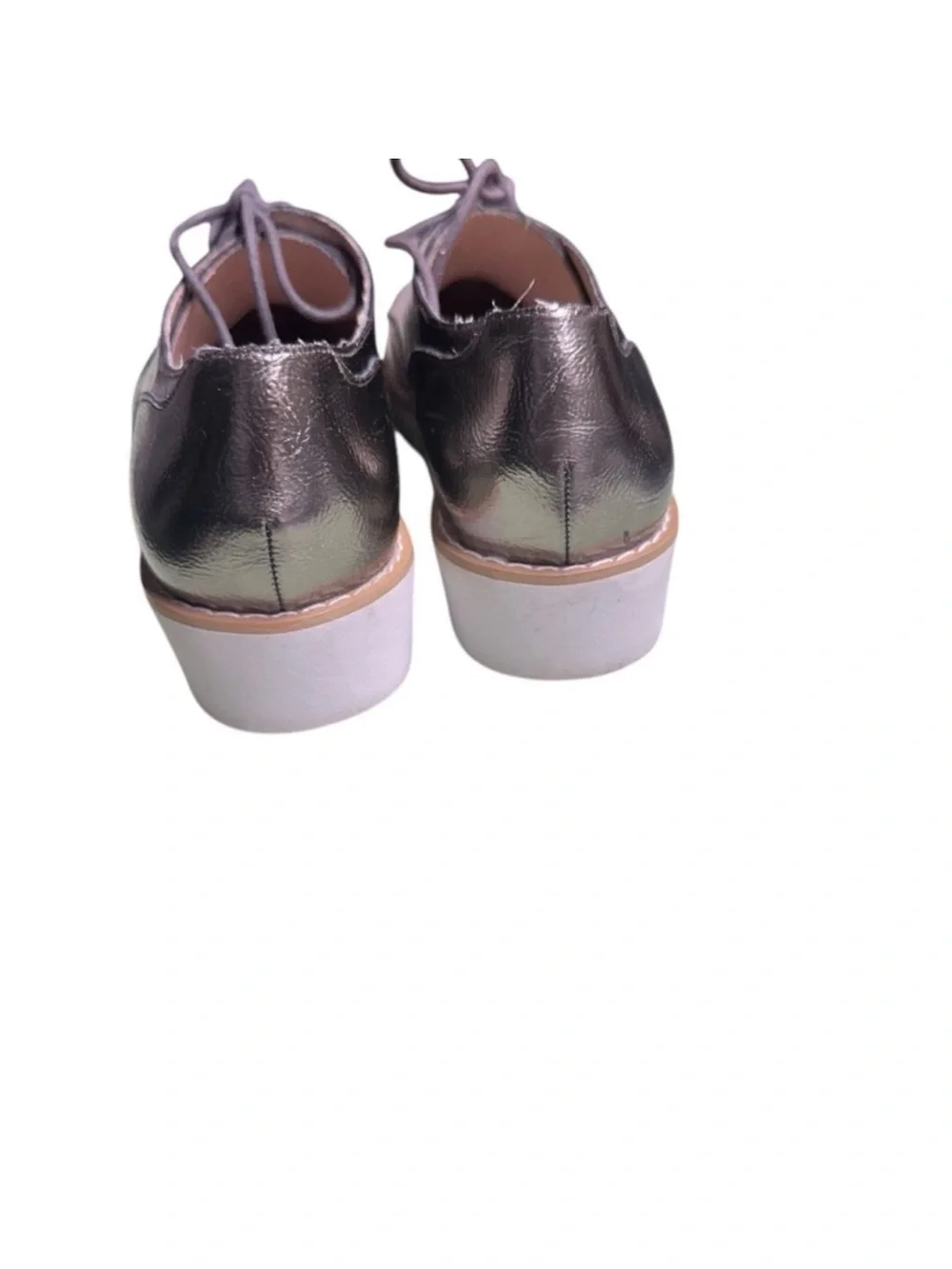 Steve Madden Women’s Metallic Platform Lace-Up Sneakers